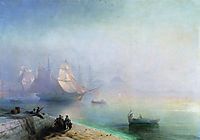 The Bay of Naples on misty morning, 1874, aivazovsky