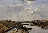 Fecamp, the Inner Port under Construction, 1883, boudin