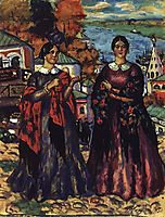Two Merchant-s wifes, 1913, kustodiev
