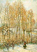 Morning Sunlighton the Snow, Eragny-sur-Epte, 1895, pissarro
