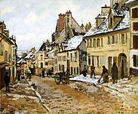 Pontoise, the Road to Gisors in Winter, 1873, pissarro