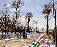 Street Winter Sunlight and Snow, c.1872, pissarro