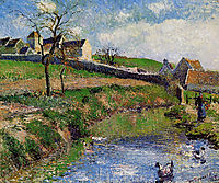 View of a Farm in Osny, 1883, pissarro