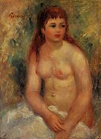 Seated Young Woman, Nude, 1910, renoir