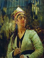 Woman with dagger, repin