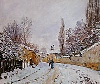 Road under Snow, Louveciennes, c.1876, sisley