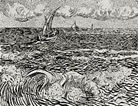 A Fishing Boat at Sea, 1888, vangogh