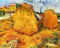 Haystacks in Provence, 1888, vangogh