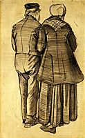 Man and Woman Seen from the Back, 1882, vangogh