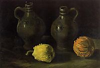 Still Life with Two Jars and Two Pumpkins, 1885, vangogh