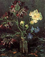 Vase with Myosotis and Peonies, 1886, vangogh